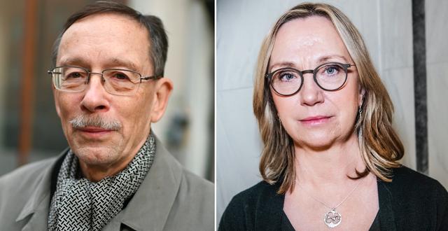Ekonomerna Calmfors och Nyman. Arkivbilder. TT