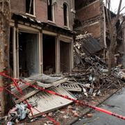 Explosionen orsakade stora skador.