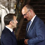 Frankrikes president Emmanuel Macron och tyska förbundskanslern Friedrich Merz.