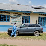 Vårdarbetare i Kongo-Kinshasa.