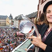 Nadine Angerer, firandes EM-vinsten i juni.