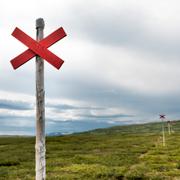 Fjällvandringsled mellan Storulvån och Blåhammaren i Jämtlandsfjällen.