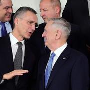 USA:s försvarsminister James Mattis vid mötet med Natoländernas försvarsministrar i går.