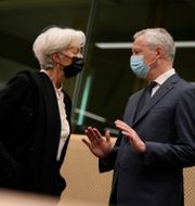 ECB-toppen Christine Lagarde och Frankrikes finansminister Bruno Le Maire. Virginia Mayo / AP
