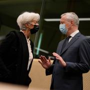 ECB-toppen Christine Lagarde och Frankrikes finansminister Bruno Le Maire.