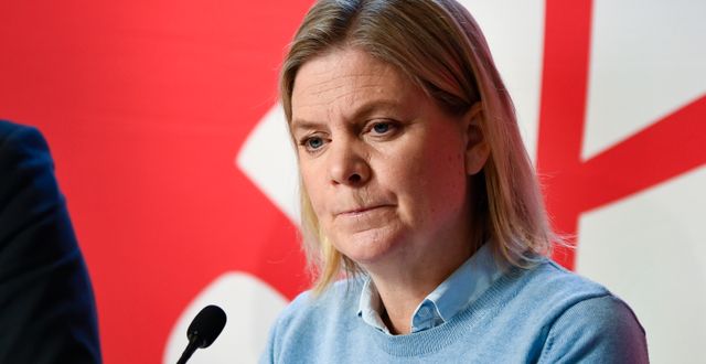 Socialdemokraternas partiledare Magdalena Andersson. Lars Schröder/TT