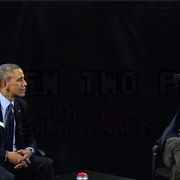 Barack Obama med Zach Galifianakis.