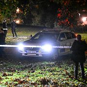 Polis på plats i Märsta. 