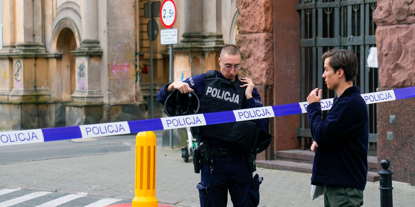 Arkivbild från annan polisinsats i Warszawa.
