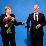 Angela Merkel och Olaf Scholz