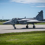 Saab-tillverkade JAS Gripen.