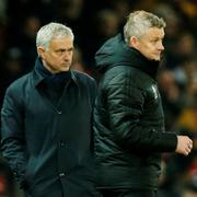 José Mourinho och United-tränaren Ole Gunnar Solskjær.