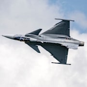 Ett Jas 39 Gripen C. Arkivbild. 