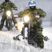 Motorcykelförare deltog i sökinsatsen. 