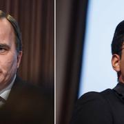 Stefan Löfven (t v) Philip Botström (t h)