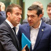 President Emmanuel Macron och Alexis Tsipras. 