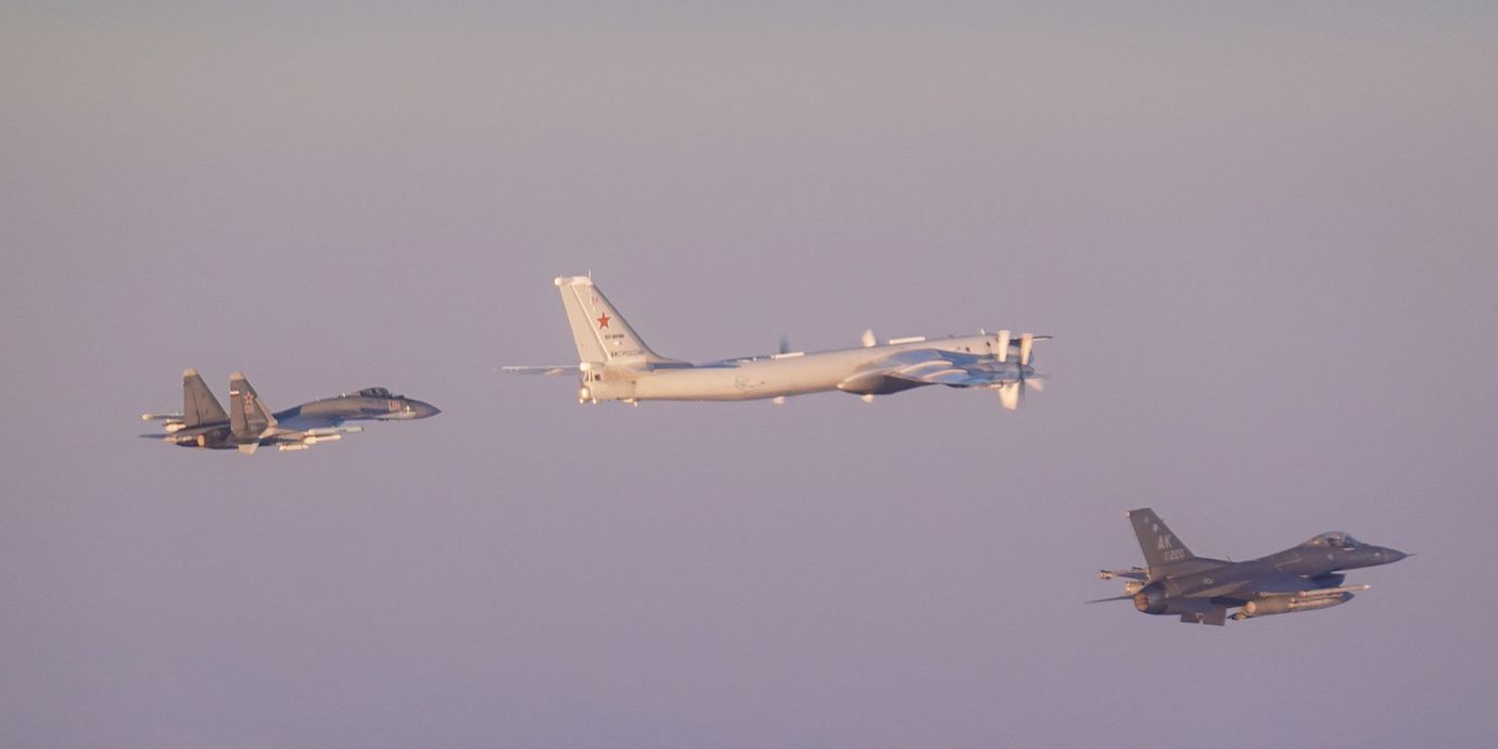 Ett ryskt flygplan av typen Tu-95.