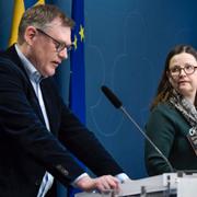 Skolverkets generaldirektör Peter Fredriksson och utbildningsminister Anna Ekströmn