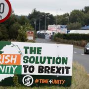Antibrexit-skylt vid Newry, Nordirland. 