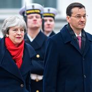 Theresa May och Polens premiärminister Mateusz Morawiecki. 