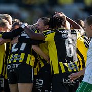 Häcken-spelarna jublar.
