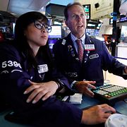 Investerare på Wall Street. Illustrationsbild.