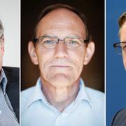 Tidigare statsministern Göran Persson (S), Sten Jakobsson, och näringsministern Mikael Damberg (S)