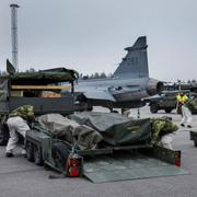Jas-plan på basen i Luleå under Nato-övningen Nordic response. 