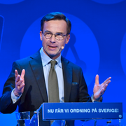 Minnesplats för Einár/Ulf Kristersson/Arkivbild från M-stämman tidigare i veckan