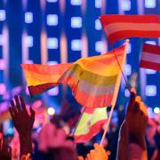 Flaggor i publikhavet på Eurovision Song Contest