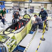 Saab Gripen-fabriken i Linköping.