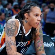 Brittney Griner under en match 2021.