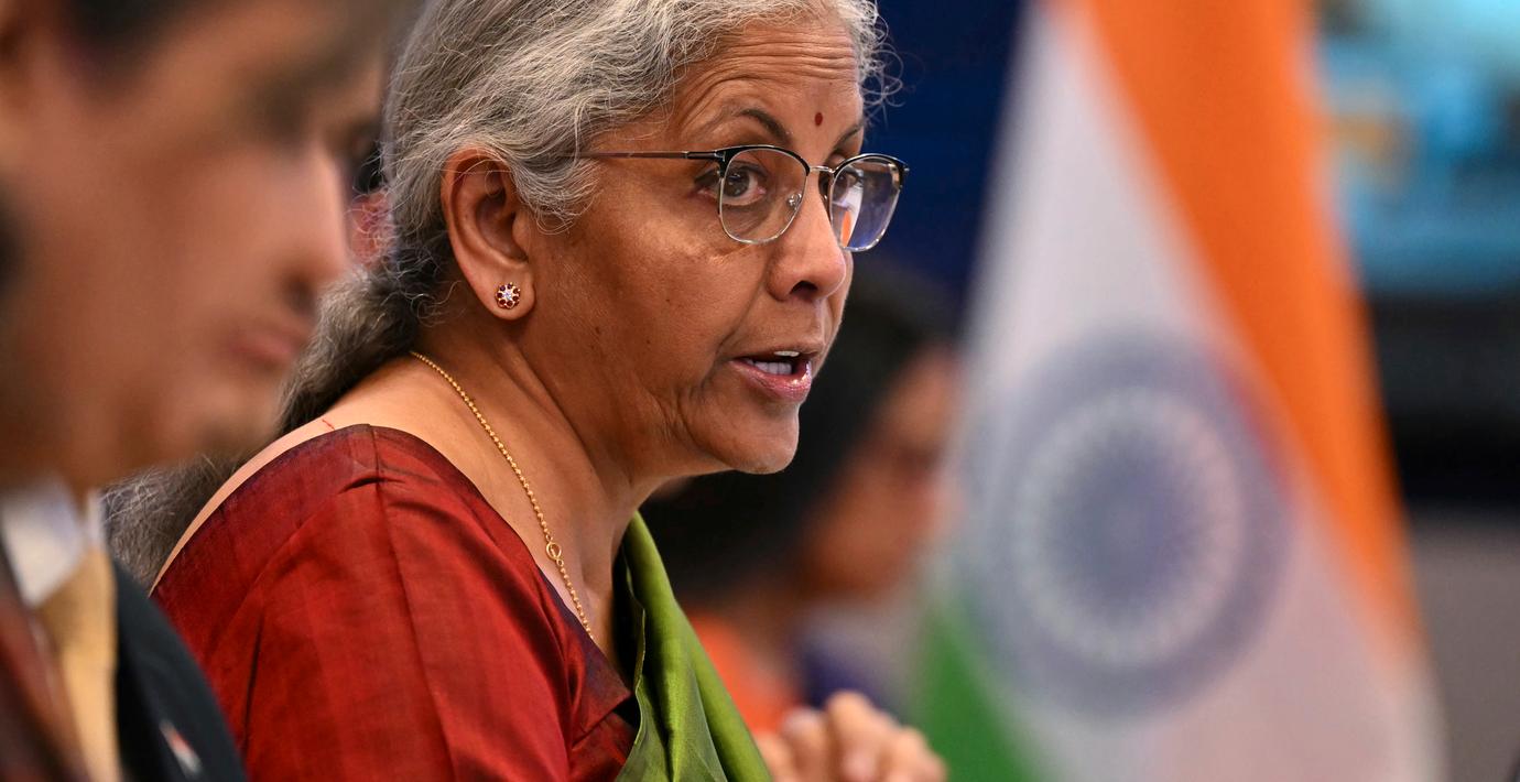 Indiens finansminister Nirmala Sitharaman.