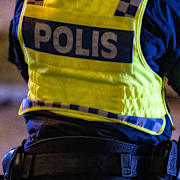Illustrationsbild på en polis vid ett annat tillfälle.