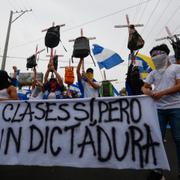 Demonstrationer mot president Daniel Ortega.