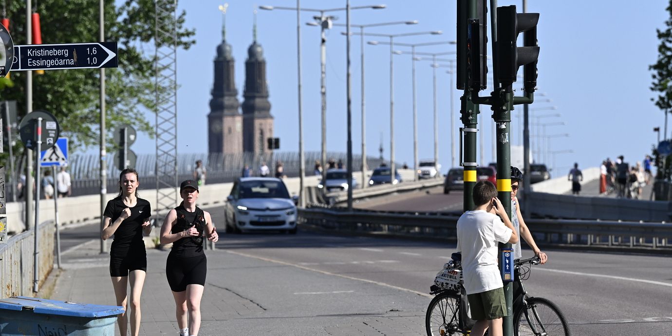 Arkivbild från Västerbron. 
