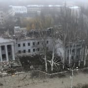 En bild från Pokrovsk, tagen av den ryska militären. 