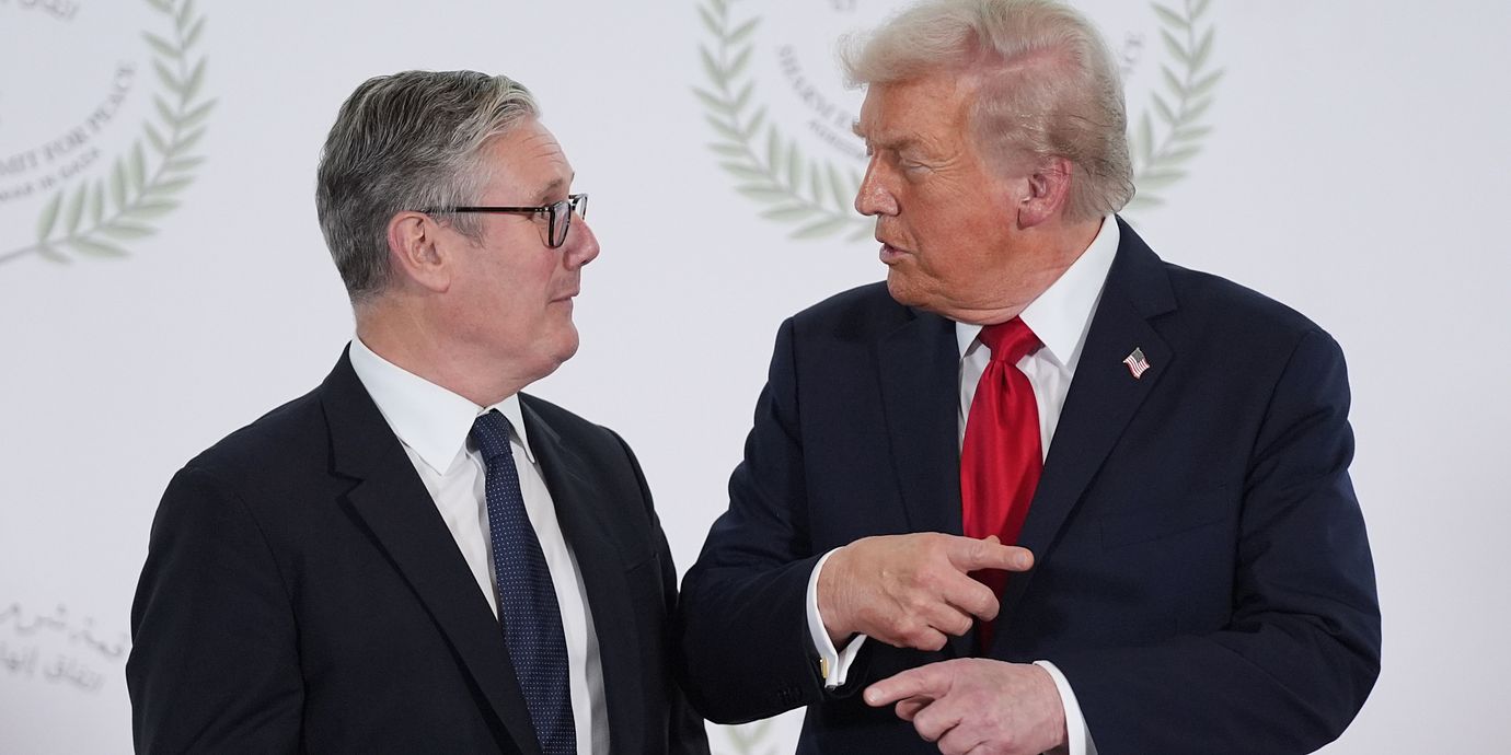 Donald Trump och Keir Starmer i oktober förra året.