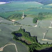 vindkraftspark nära Lisewo i norra Polen.