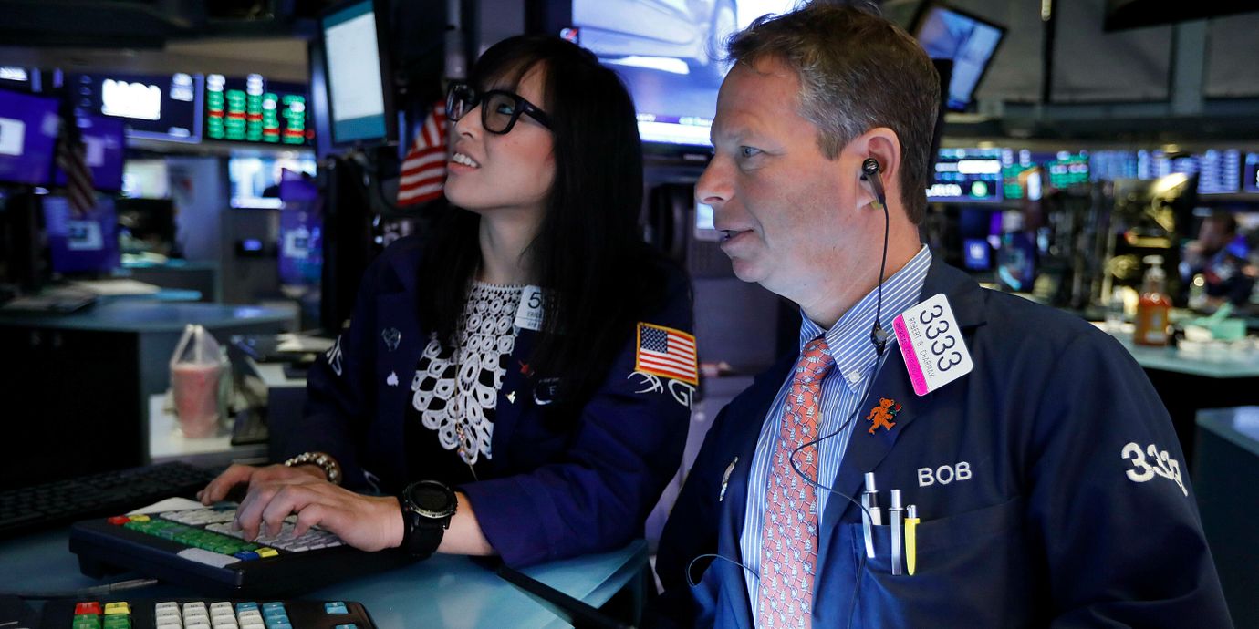 Börshandlare på Wall Street. Arkivbild.