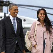 Barack och Malia Obama