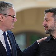 Keir Starmer och Volodymyr Zelenskyj i Kyiv på torsdagen.