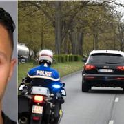 Arkivbilder. Till höger: En tidigare polistransport av Abdeslam från fängelset norr om Paris.