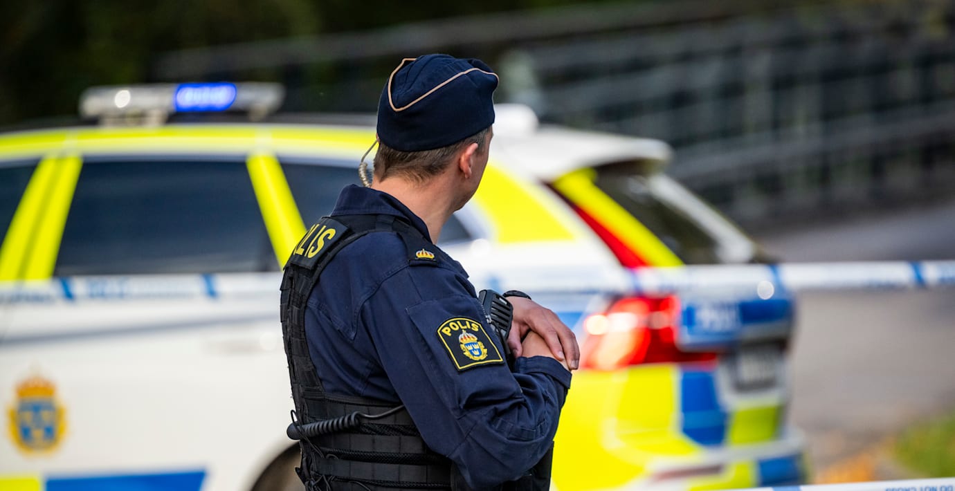 Polisen är på plats. Arkivbild.