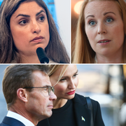 Nosshi Dadgostar, Annie Lööf, Stefan Löfven, Ulf Kristersson och Ebba Busch.