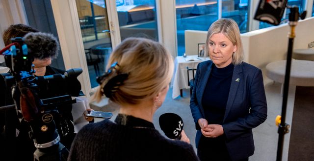 Socialdemokraternas partiledare Magdalena Andersson Stefan Jerrevång/TT