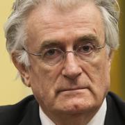 Radovan Karadzic i rätten i slutet av mars.