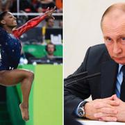 Vladimir Putin tog avstånd från hackarna som offentliggjorde uppgifter ur Simone Biles sjukjournaler, men sa också att uppgifterna ”väckte många frågor”.