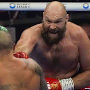 Tyson Fury under titelmatchen mot Oleksandr Usyk 2024.