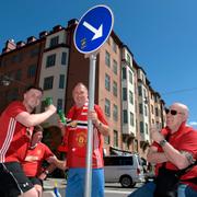 Unitedfans på Rörstrandsgatan.